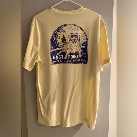 Izod Other - Izod Yellow Short Sleeve Tee With Dog Graphic Casual Comfort